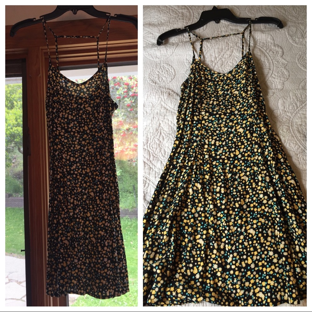 Yellow Flowers Summer Mini Dress